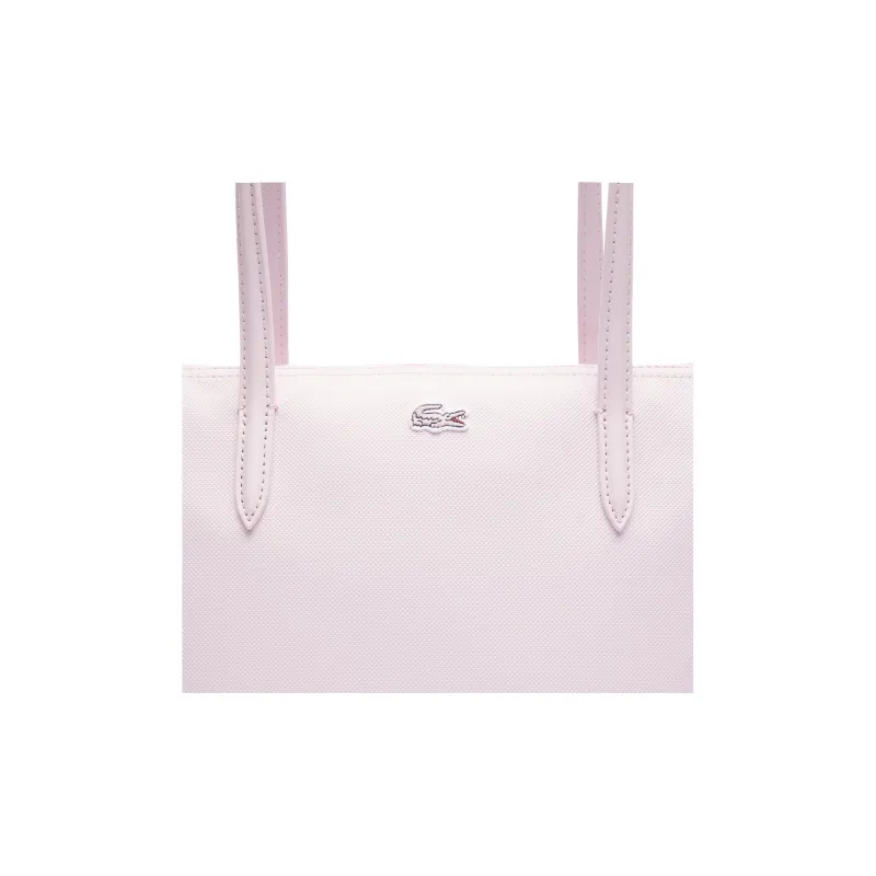 LACOSTE PVC Tote Bag Shopping Bag Handbag Small Size Women's Pink-4