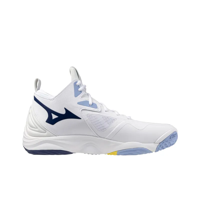 Mizuno Wave Momentum 3 Mid 'White Bellwether Blue'-1