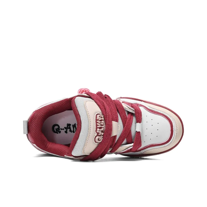 Q-AND Anti-Slip And Wear-Resistant Height Increasing Low-Top Skateboard Shoes Unisex-9