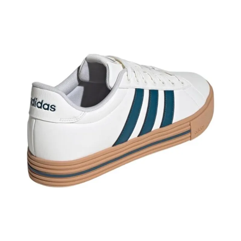 Adidas Anti Slip Wear Resistant Low Top Skateboard Shoes Unisex White Green Yellow-2