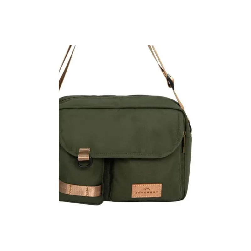 Doughnut Recycled Polyester Shoulder Bag, Crossbody Bag Unisex Army Green-4