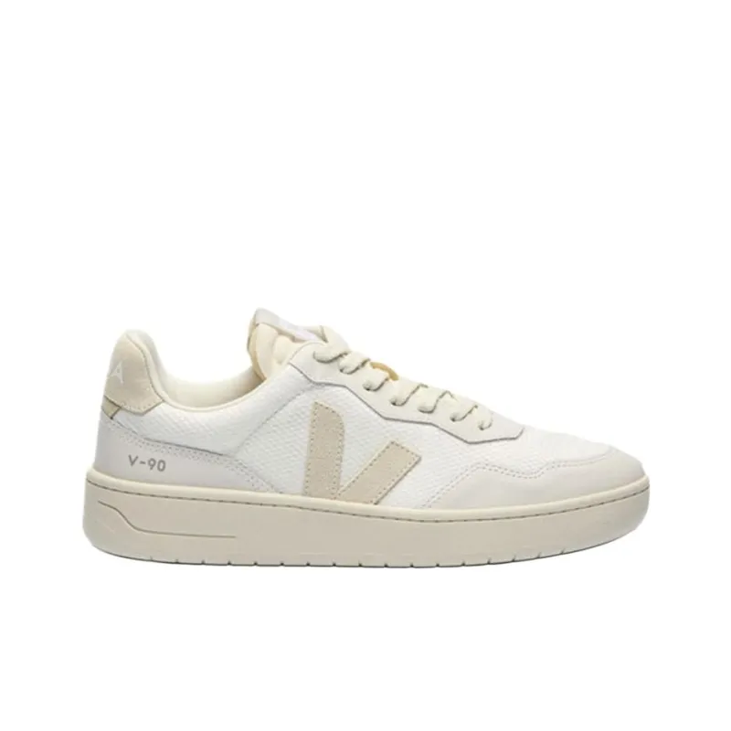 VEJA V 90 Low Top Skateboard Shoes Unisex White-1