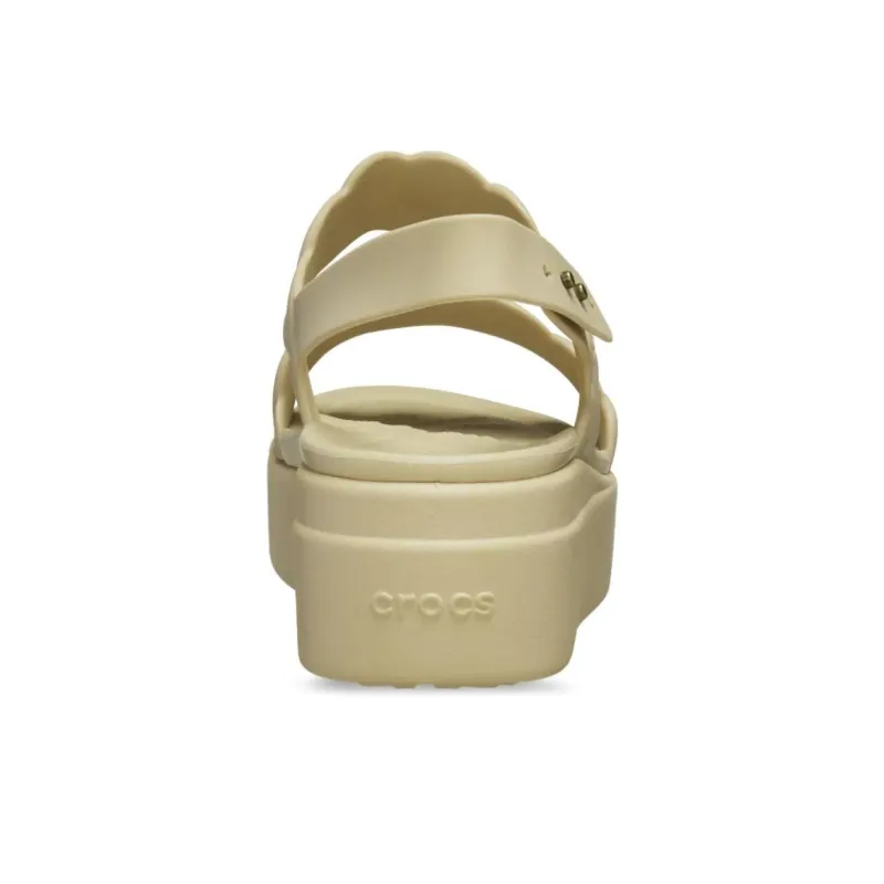 Crocs Brooklyn Strap Sandals 7.5cm Women's Beige Yellow-5