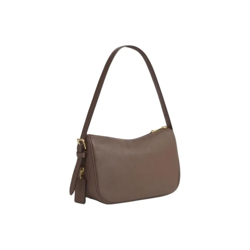 COACH Kailey Cow Leather Shoulder Bag Medium Size Women's Dark Umber-1