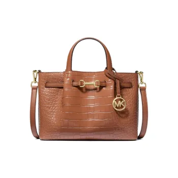 MICHAEL KORS Carson Small Crocodile Embossed Satchel