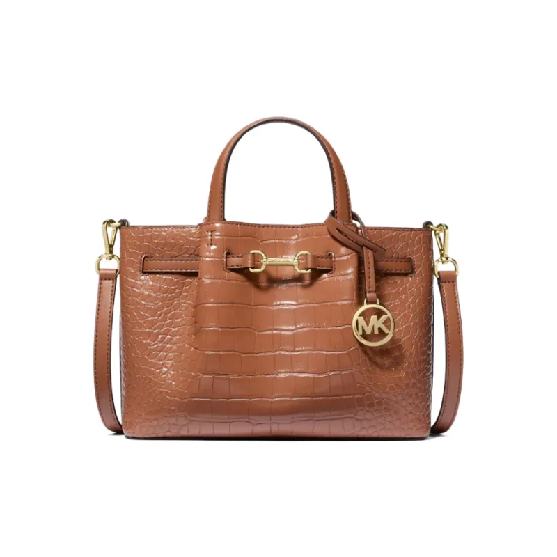 MICHAEL KORS Carson Small Crocodile Embossed Satchel-0