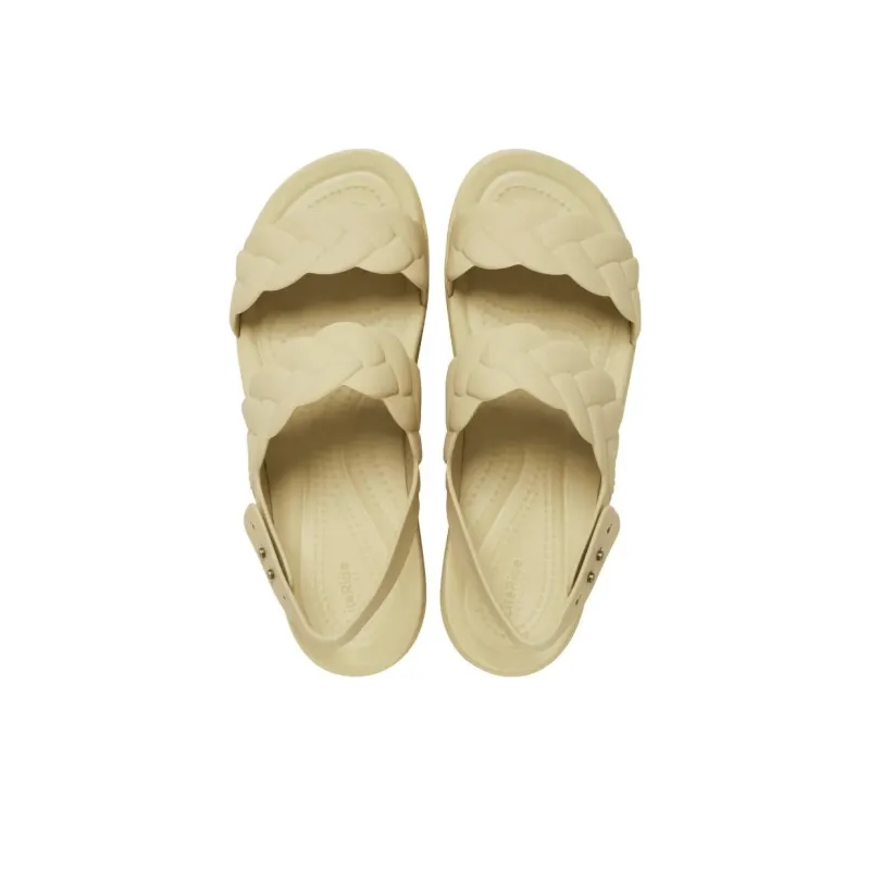 Crocs Brooklyn Strap Sandals 7.5cm Women's Beige Yellow-3