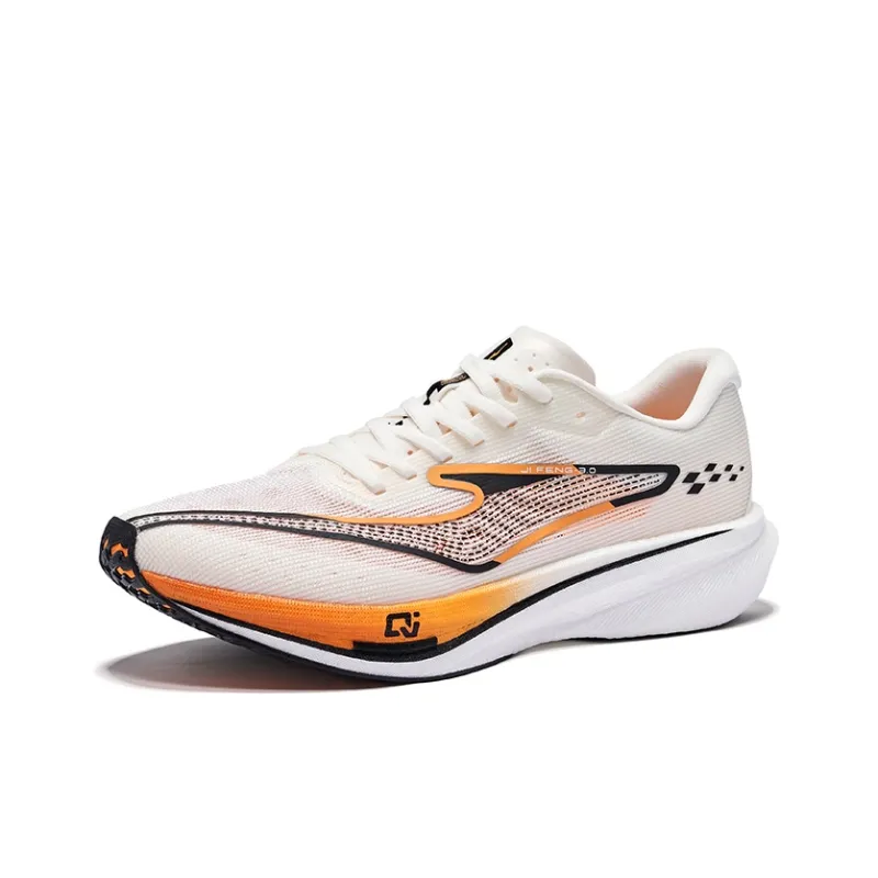 Erke Extreme Wind 3.0 Cushioning Rebound Breathable Low-Top Training Running Shoes Men's White Black Orange-2