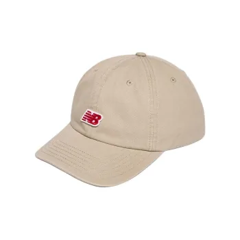 New Balance Cotton Fabric Baseball Caps Unisex Beige Yellow