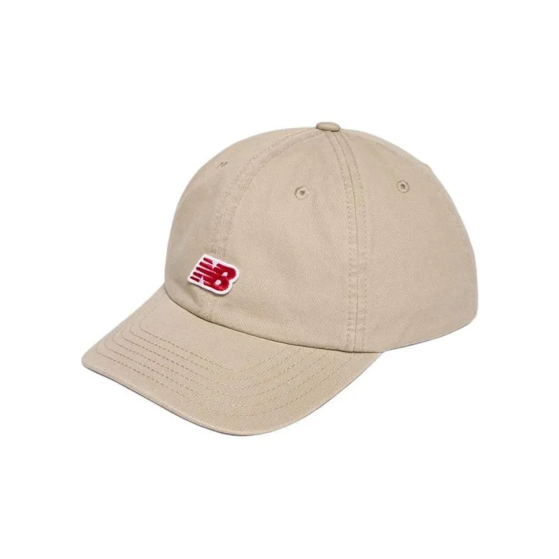 New Balance Cotton Fabric Baseball Caps Unisex Beige Yellow-0