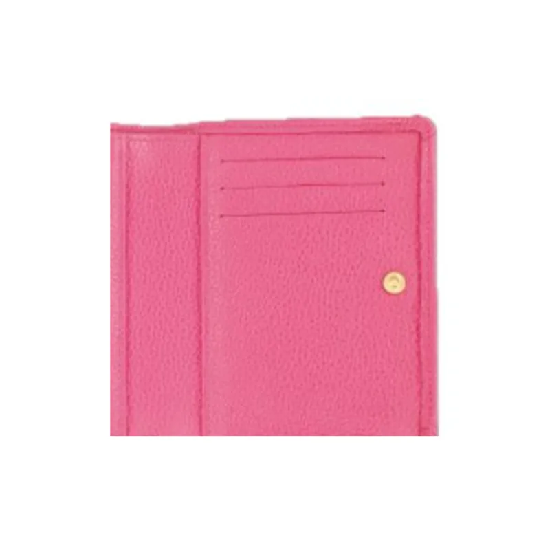 LONGCHAMP Le Foulonné Cow Leather Card Holder Wallet Men's Pink-3