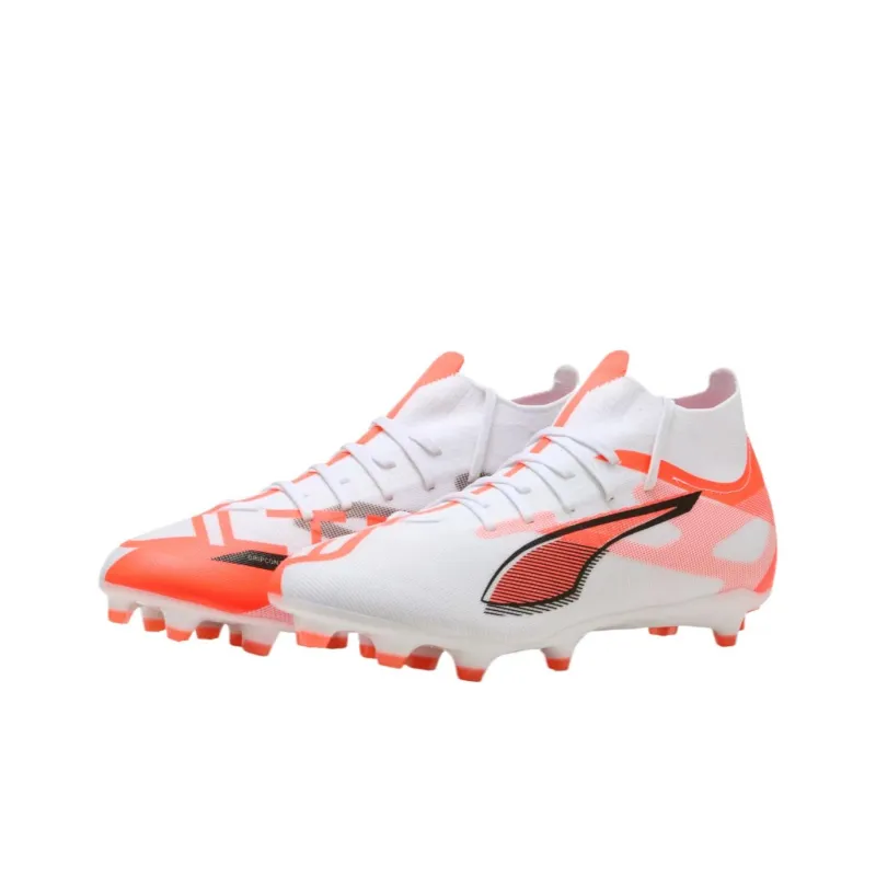 PUMA Ultra 5 Shock Absorbers With Slip Resistant And Abrasion Resistant Properties Soccer Shoes Men's White Black Red-2