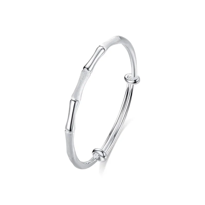 CHINA GOLD 999 Fine Silver Bangles Women's-3