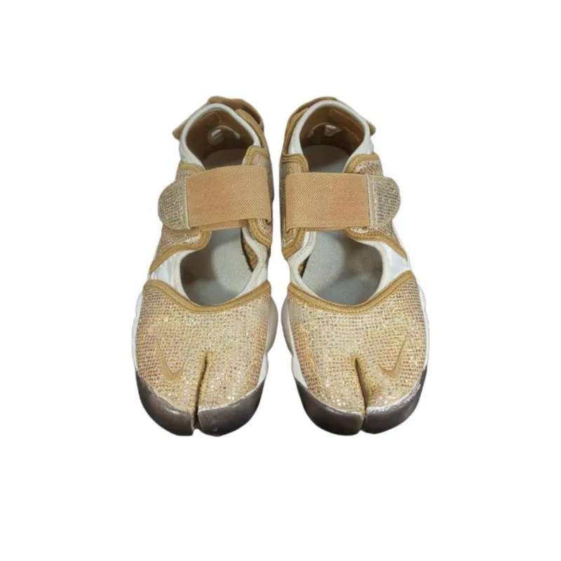 Nike Air Rift Anti Slip Wear Resistant Low Top Running Shoes Women's Gold-3