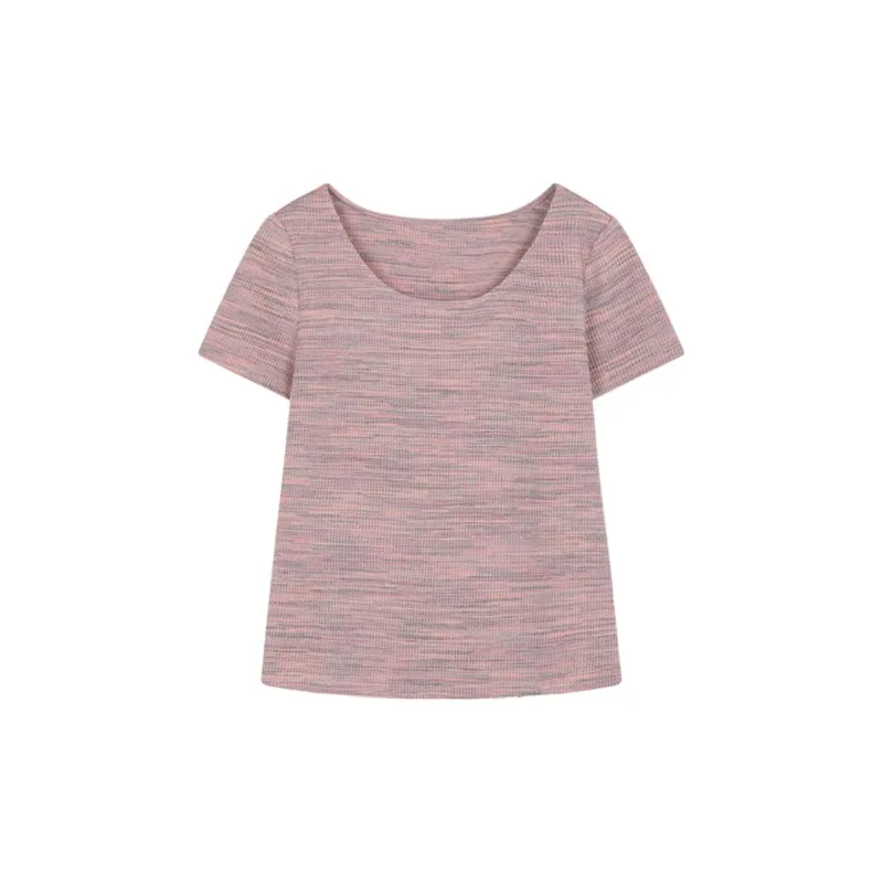 Mo Han Yi Mei T Shirt Women's Cream Pink-0