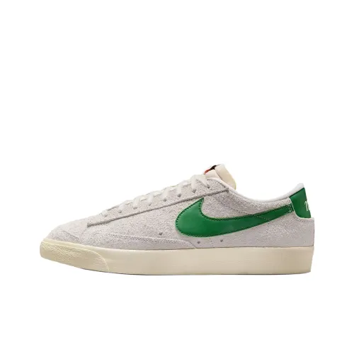 Nike Blazer Low '77 Anti-Slip Wear-Resistant Low-Top Skateboard Shoes Men's White Green