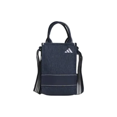 Adidas Fabric One Shoulder Handbags Small Size Unisex Blue
