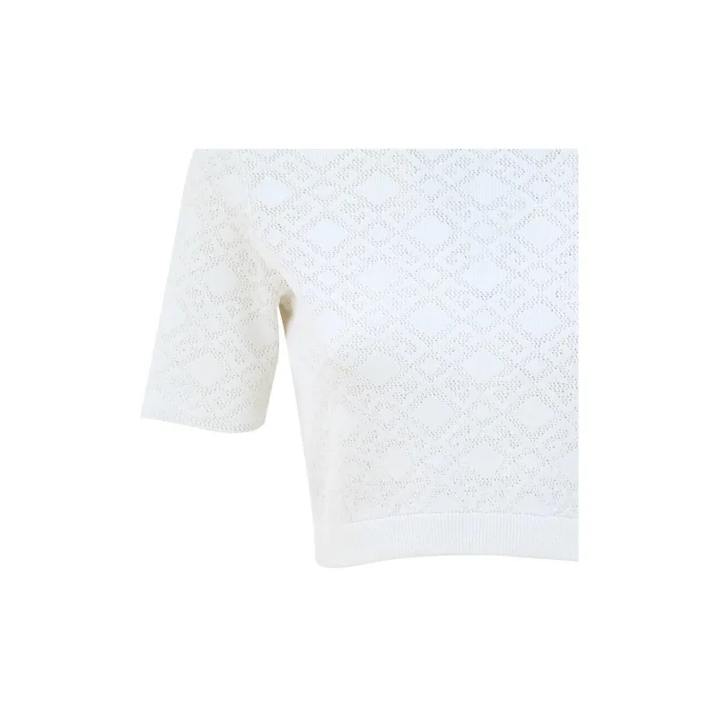 Givenchy Monogram 72 Jacquard Short Sleeve Knit Top-4