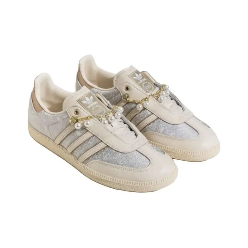Adidas Originals SAMBA OG Low Top Skateboard Shoes Women's Light Gray-2