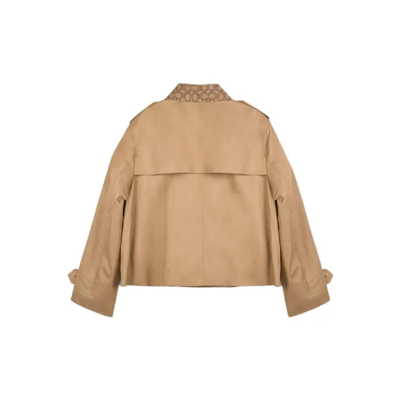COACH SS25 Trench Coat Women's Khaki-1