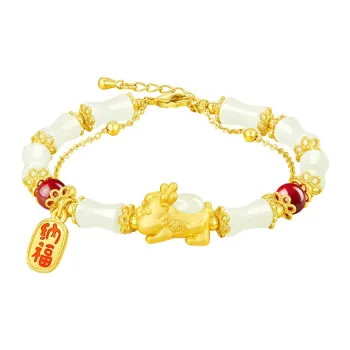 SGE Bracelets Pale Greenish White Jade Women's