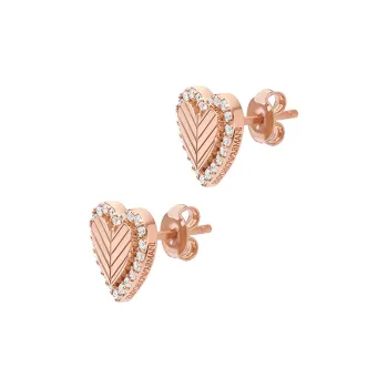 EMPORIO ARMANI Rose Gold Tone Sterling Silver Stud Earrings