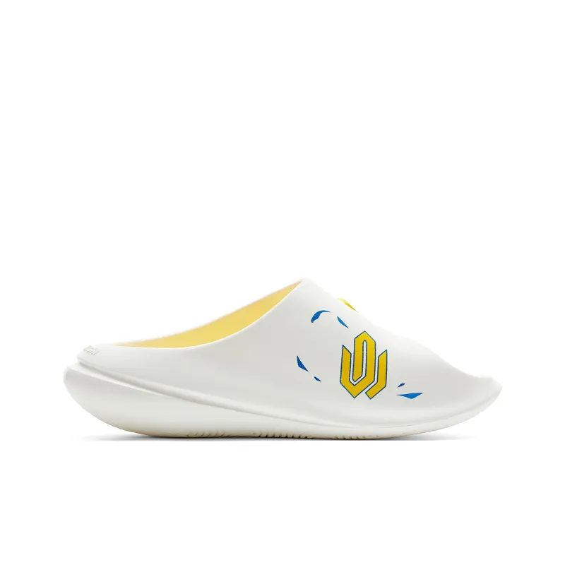 PEAK Slip-Resistant Abrasion-Resistant Cushioning Slide Slippers Men's White Colorful Blue Orange Yellow-1