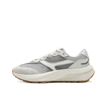 LiNing Cushioning Anti Slip And Wear Resistant Support Low Top Casual Shoes Women's White Gray