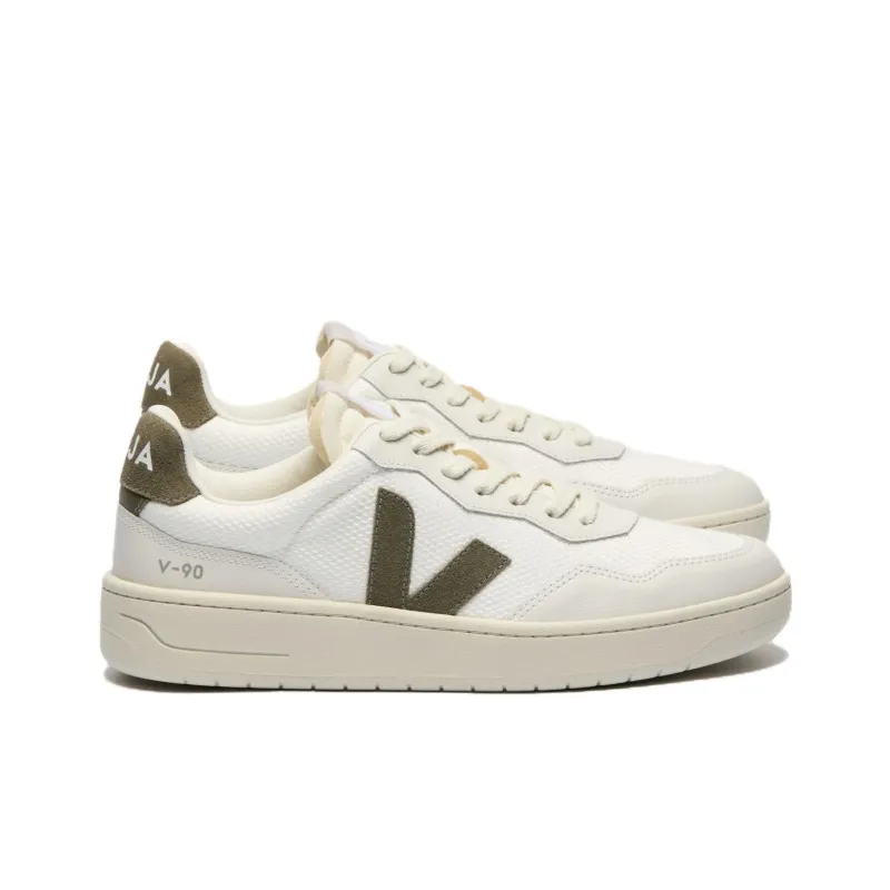 VEJA V 90 Low Top Skateboard Shoes Unisex White-2