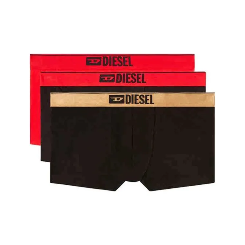 DIESEL Damien Gft Logo Waistband Pack Of Three Boxers-0
