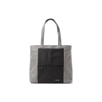 Beams Heart Polyester Tote Bag, Shopping Bag, Shoulder Bag Men's Charcoal Gray
