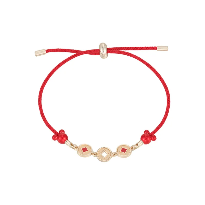 AJIDOU Pull Tab Red String Bracelets Women's-1