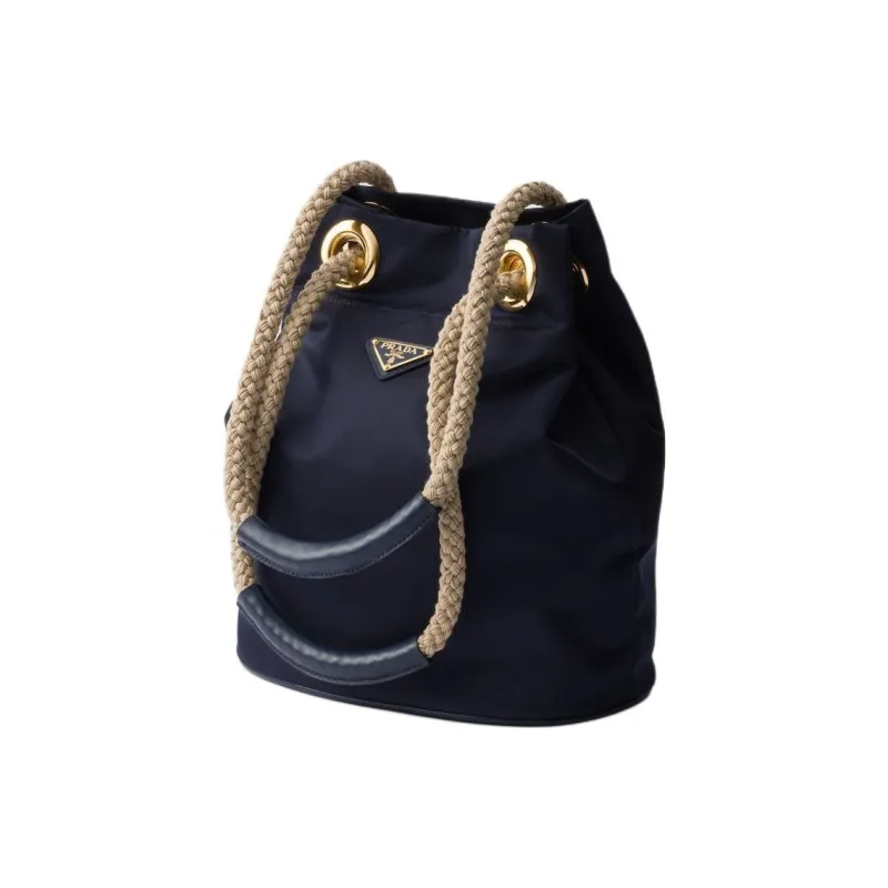 PRADA Re-Nylon Recycled Polyamide Bucket Bags Shoulder Bags Women's Sea Blue-1