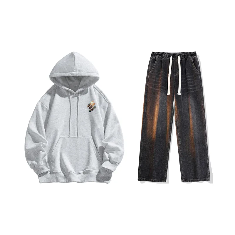 Airwalk Sweatshirt Set Unisex Black-49