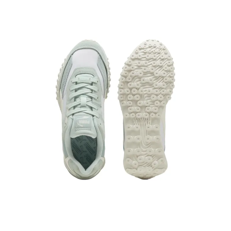PUMA Blktop Rider Anti Slip Wear Resistant Low Top Casual Shoes Unisex Green White-3