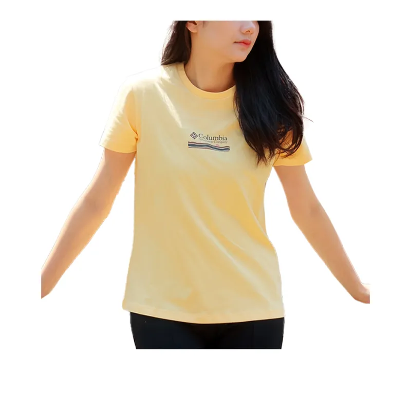 Columbia T Shirt Women's Yellow-2