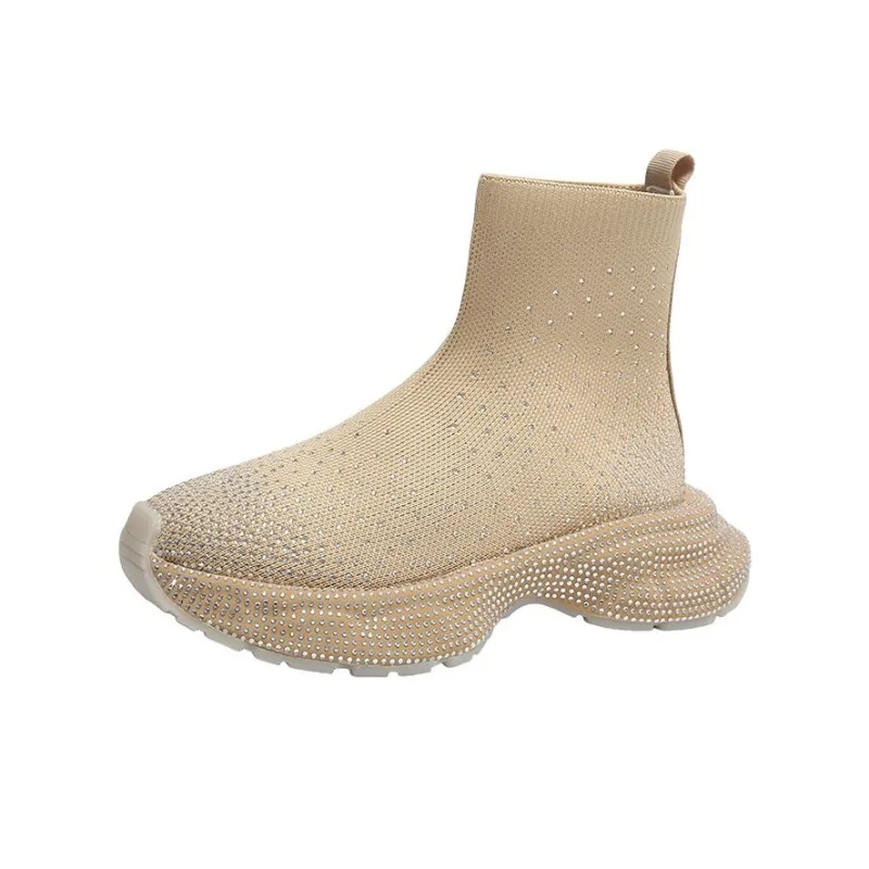 Jerden Smith Slip Resistant, Abrasion Resistant, Breathable High Top Chunky Sneakers Unisex-6