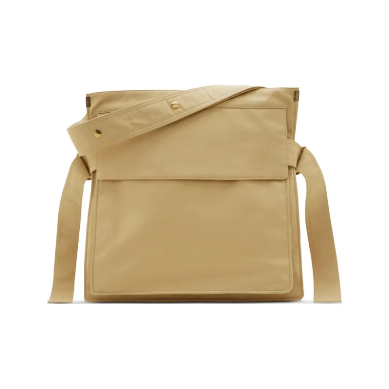 Burberry Leather One Shoulder Handbag Men Khaki-1