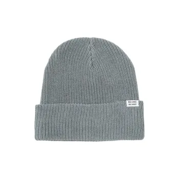 Beams Cotton, Acrylic, Knitted Fabric Beanies Women's Asphalt Gray