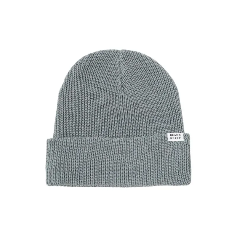 Beams Cotton, Acrylic, Knitted Fabric Beanies Women's Asphalt Gray-0