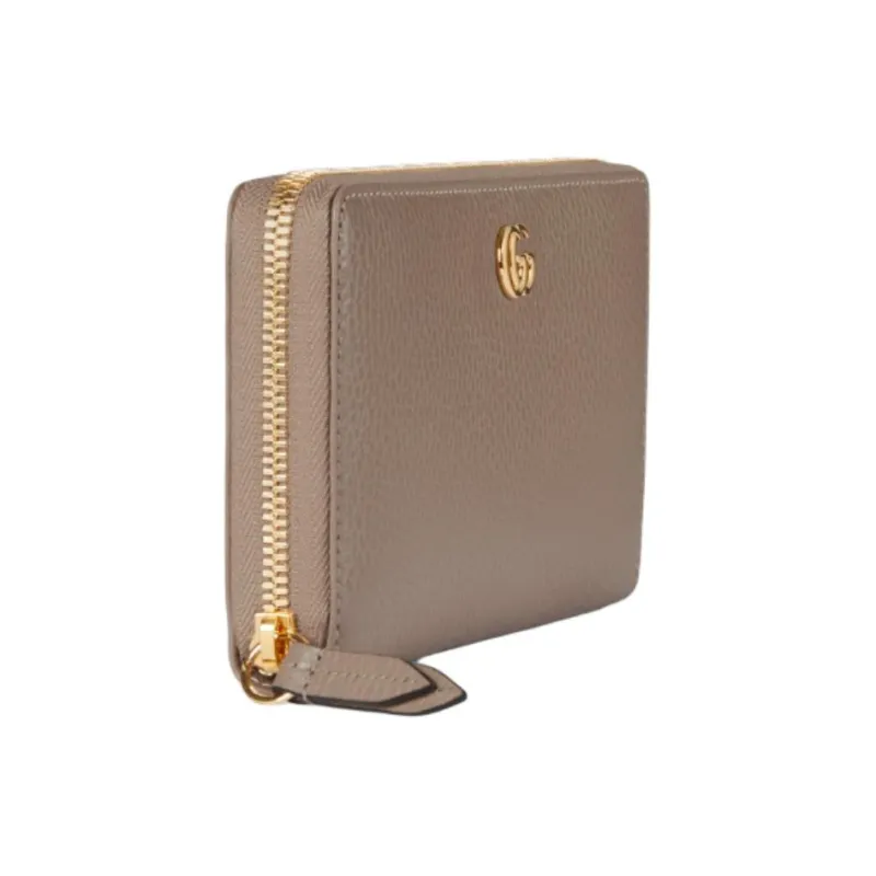 GUCCI Marmont Leather Wallet Women's Taupe-1