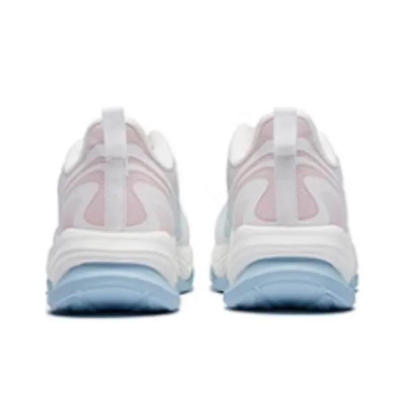 361° Cushioning, Wear Resistant Low Top Running Shoes Women's White Blue-3