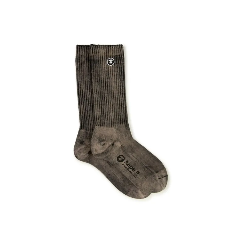 Aape Mid Calf Socks Men's 1 Pack Black-1