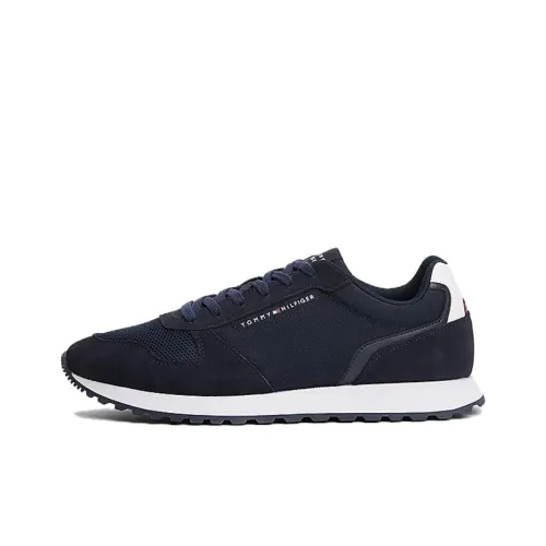 Tommy Hilfiger Essential Wear resistant And Lightweight Low Top Casual Shoes Men's Blue White