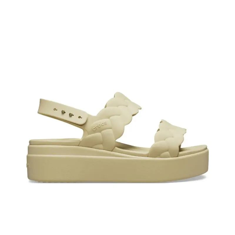 Crocs Brooklyn Strap Sandals 7.5cm Women's Beige Yellow-1