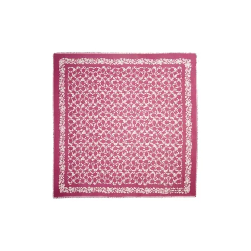 COACH Modal Knit Scarves Unisex Pink