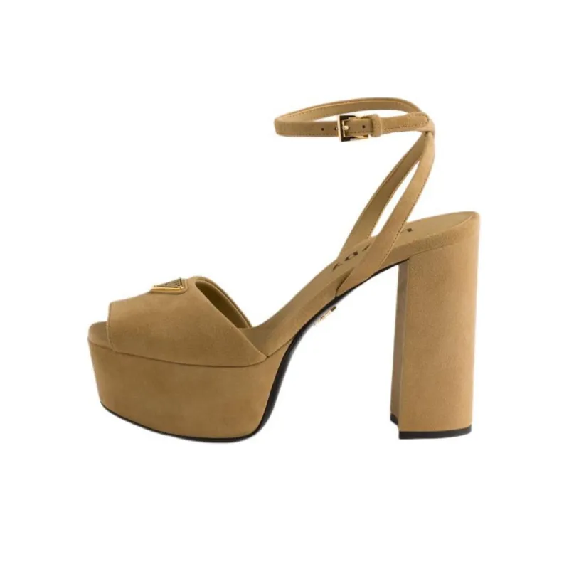 PRADA Strap Sandals 11.5cm Women's Light Brown-0
