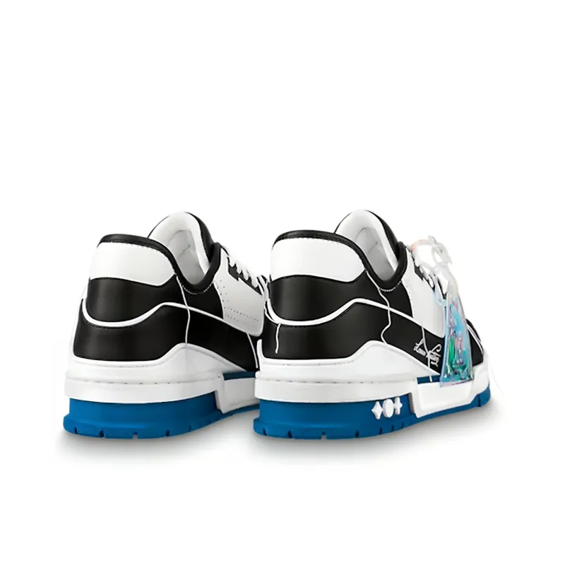 LOUIS VUITTON Lv Trainers Black Blue WHite'-2