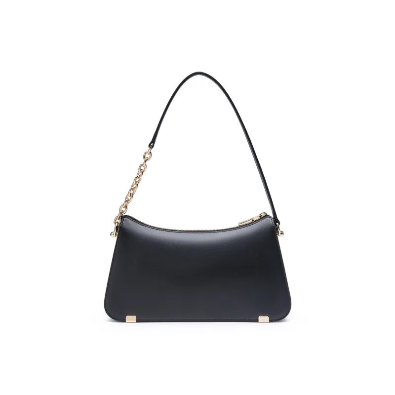 Chrisdien Deny Cow Leather Crescent Bag Shoulder Bag Regular Men's Black/Brown-1
