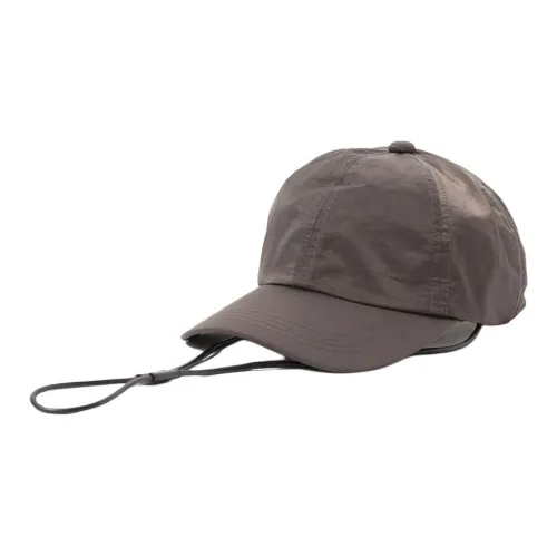 Beams Cotton Nylon Synthetic Leather Baseball Caps Women's Black